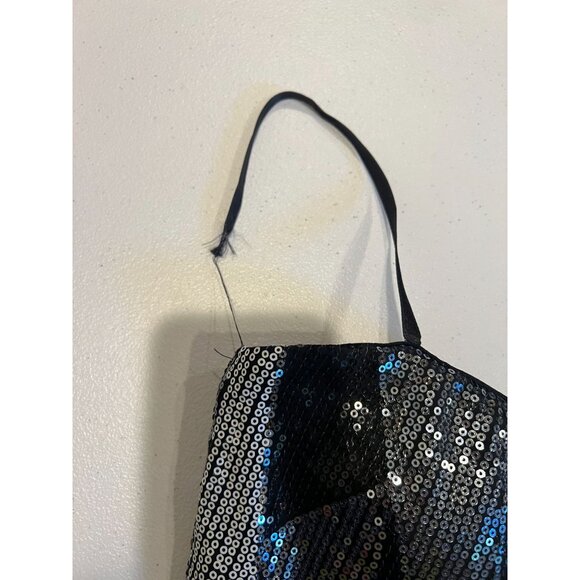 AS U WISH Tube Top Dress Sequin Cocktail Embellished Strapless Black Gray Size S - Picture 7 of 10